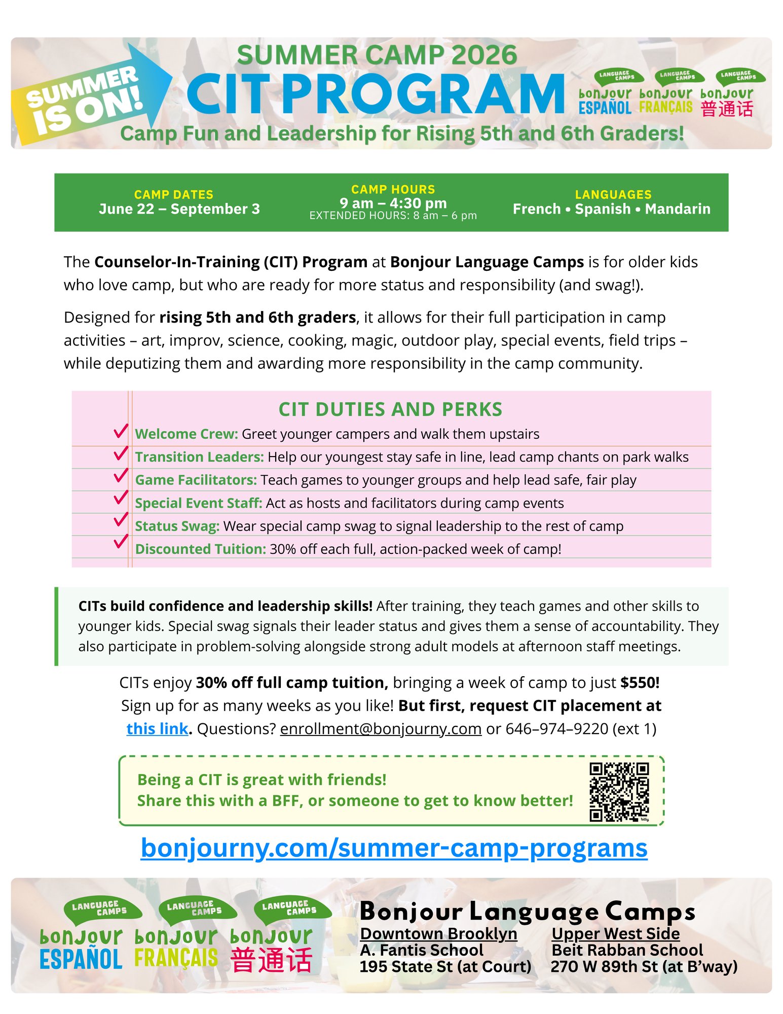 BLC CIT Program summer 2026
